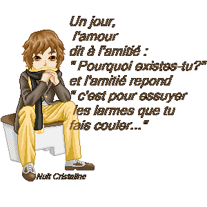 L ' amitié est trés important pour moi ! et pour vous ?